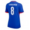 Damen Fußballbekleidung Frankreich Aurelien Tchouameni #8 Heimtrikot EM 2024 Kurzarm